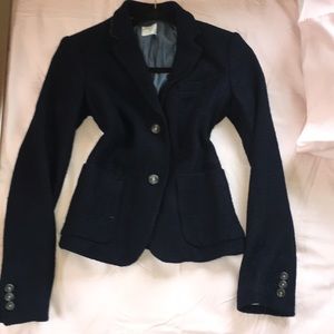 Navy Blue Blazer Wool